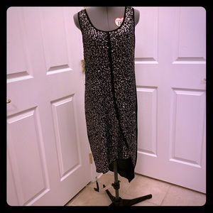 DKNY Sequins Black Cocktail Dress - Size P